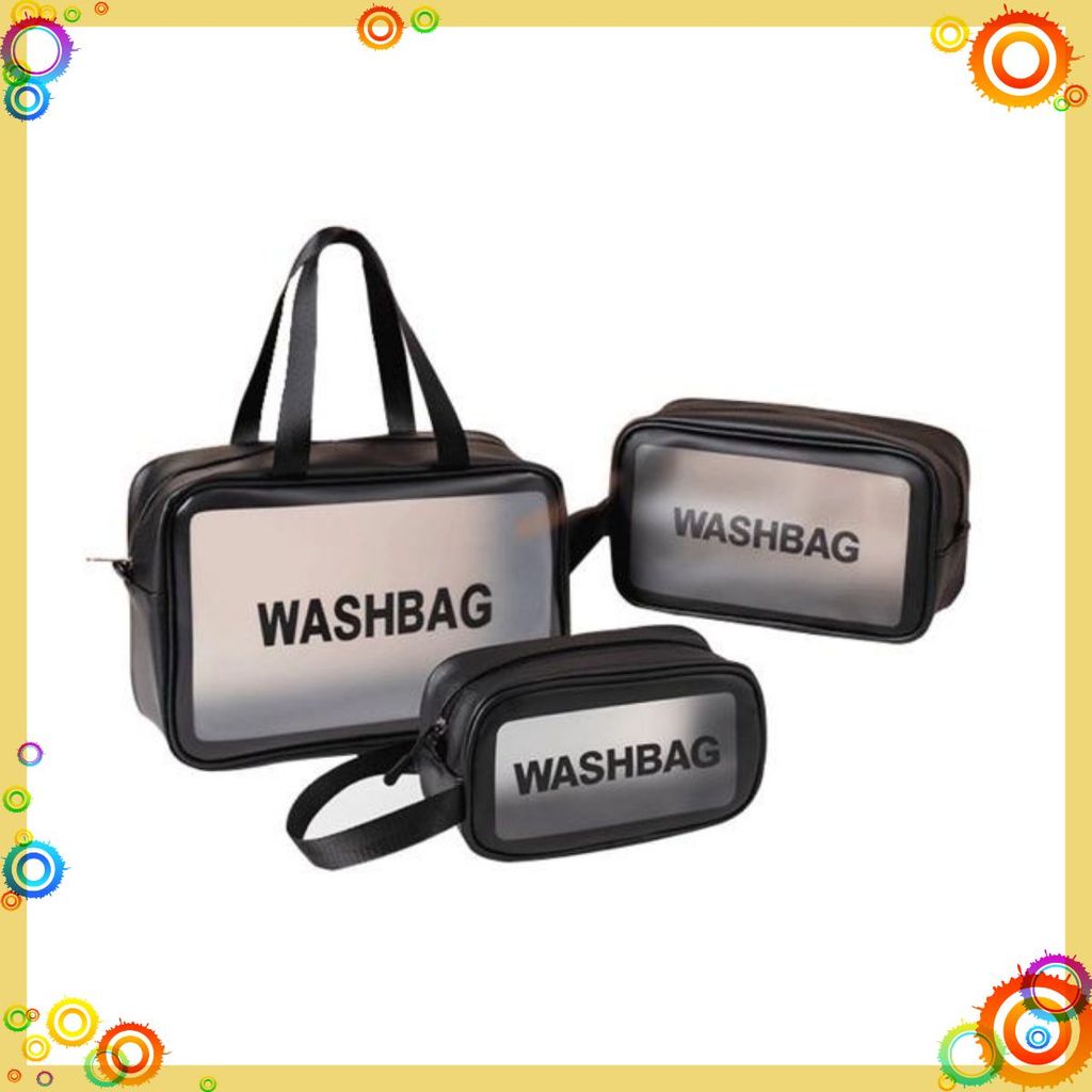 Set 3 Travel WASHBAG Cosmetic Bags - WASHBAG BAG
