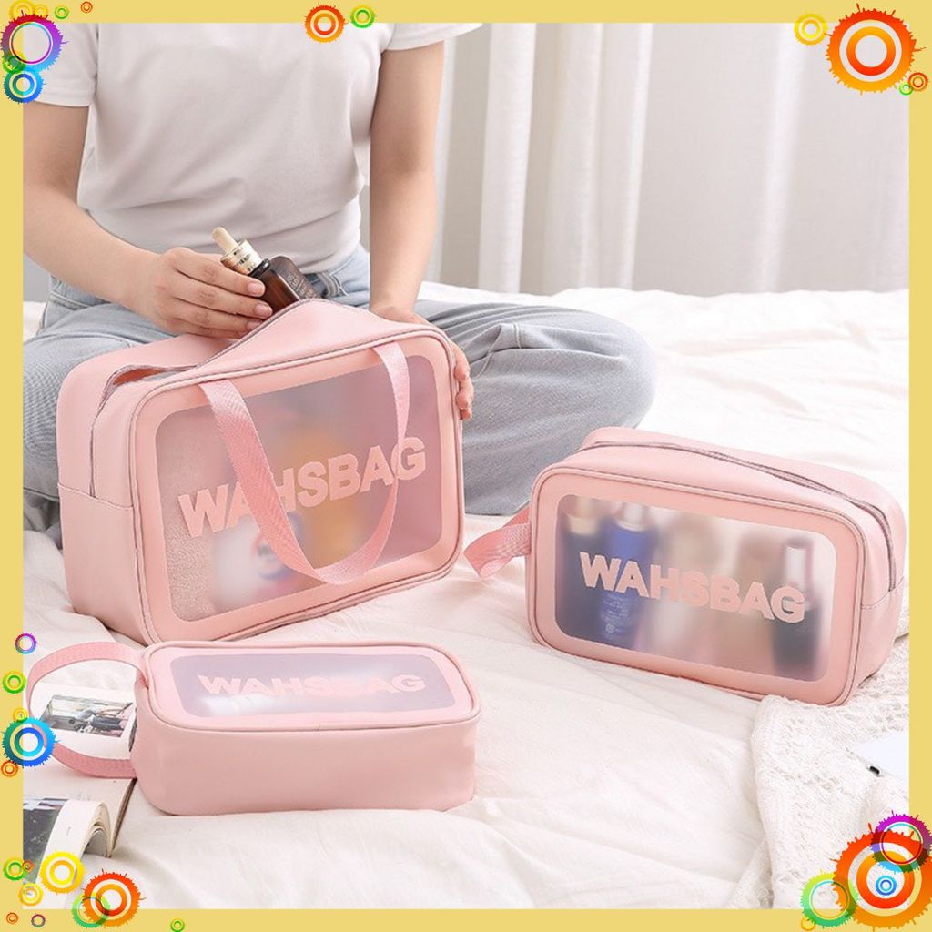 ชุดกระเป๋าเครื่องสําอาง Washbag 3 ชิ้น - กระเป๋าแต่งหน้าหลายขนาด - WASHBAG BAG