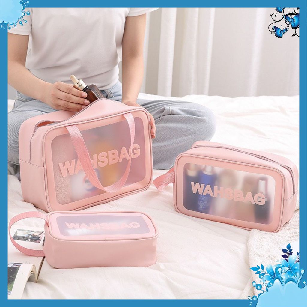 ชุดกระเป๋าเครื่องสําอาง Washbag 3 ชิ้น - กระเป๋าแต่งหน้าหลายขนาด - WASHBAG BAG