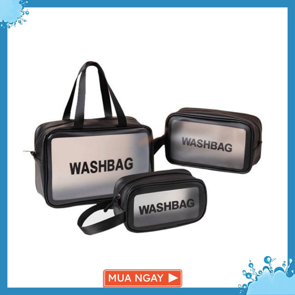 Set 3 Travel WASHBAG Cosmetic Bags - WASHBAG BAG
