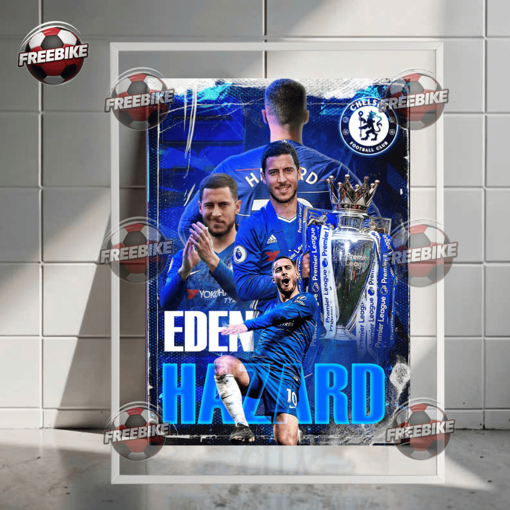 โปสเตอร์ EDEN HAZARD พร้อมกรอบแก้วคริสตัลคุณภาพสูง