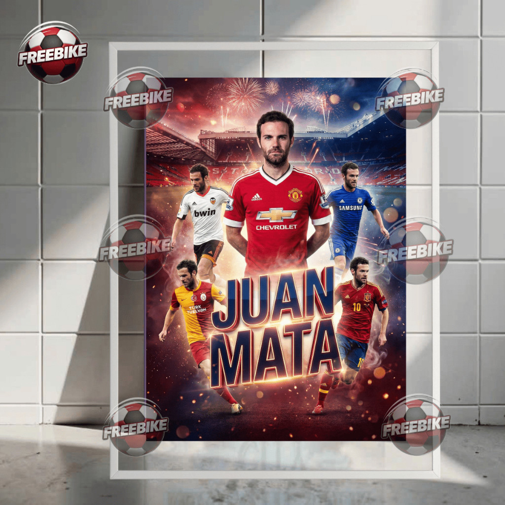โปสเตอร์ JUAN MATA พร้อมกรอบแก้วคริสตัลคุณภาพสูง