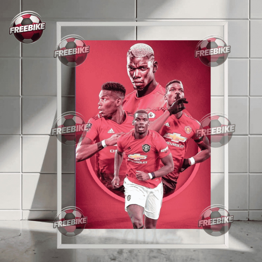 โปสเตอร์ PAUL POGBA พร้อมกรอบแก้วคริสตัลคุณภาพสูง รุ่น 1