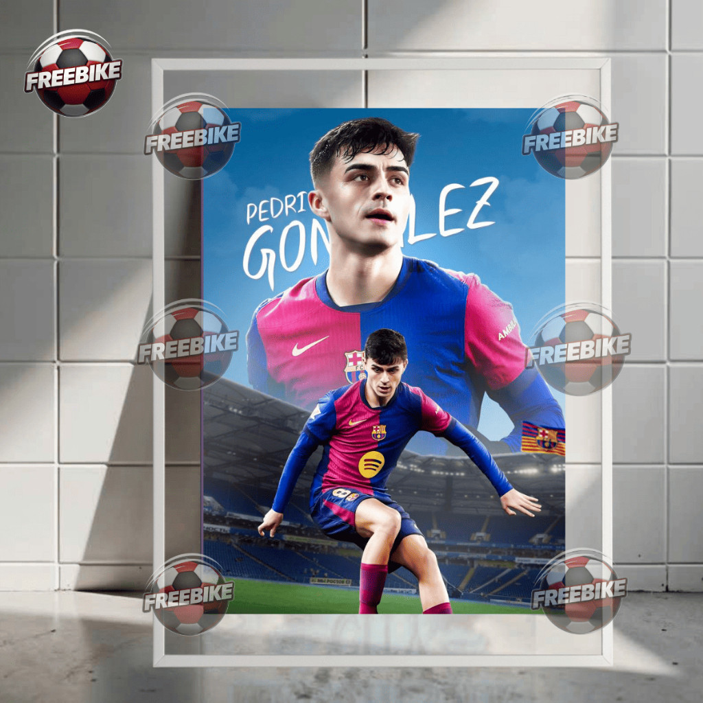PEDRI GONZ โปสเตอร์พร้อมกระดาษแก้วคริสตัลคุณภาพสูง รุ่น 2