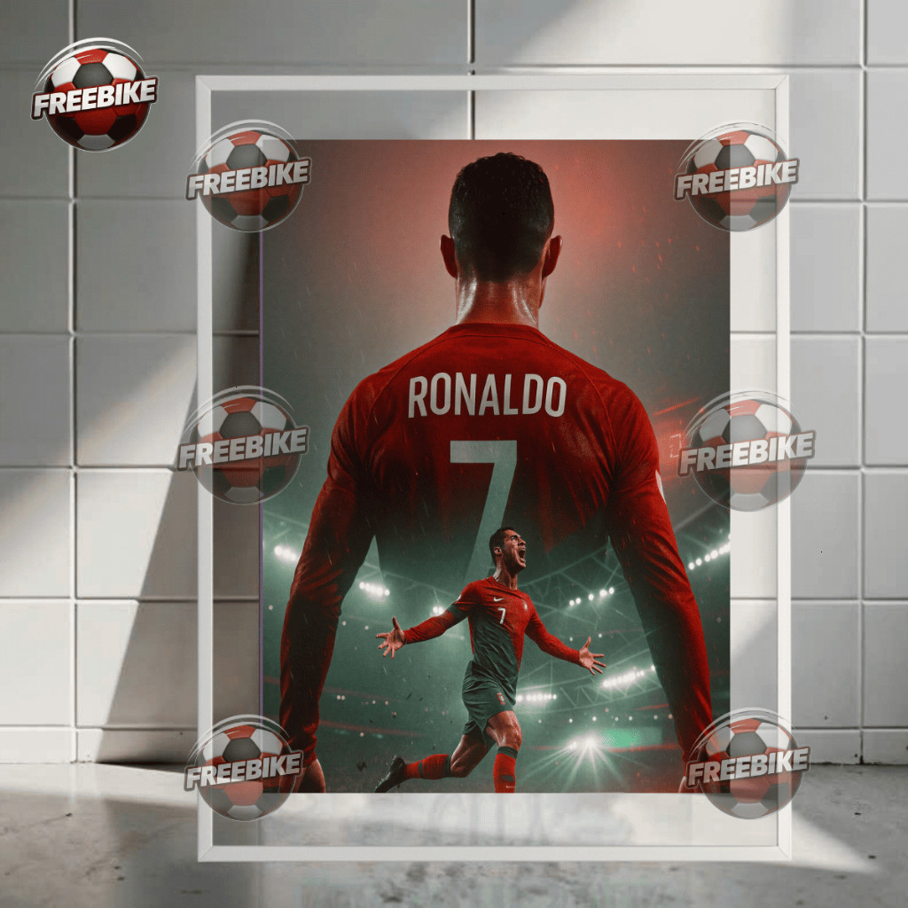 โปสเตอร์ RONALDO พร้อมกรอบแก้วคริสตัลคุณภาพสูง รุ่น 2