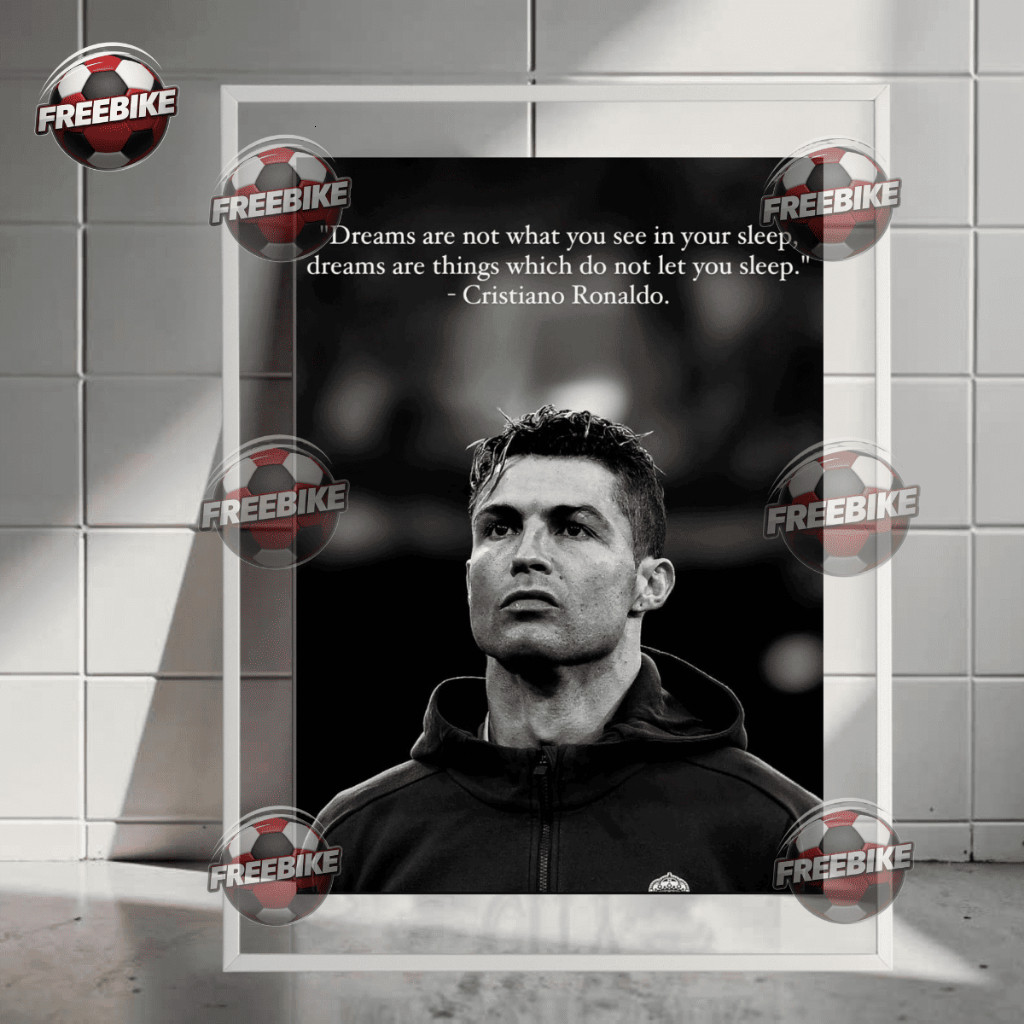 โปสเตอร์ RONALDO พร้อมกระจกคริสตัลคุณภาพสูงรุ่น 21