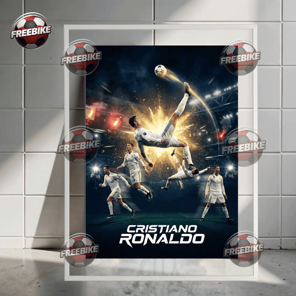 โปสเตอร์ RONALDO พร้อมกระจกคริสตัลคุณภาพสูงรุ่น 20