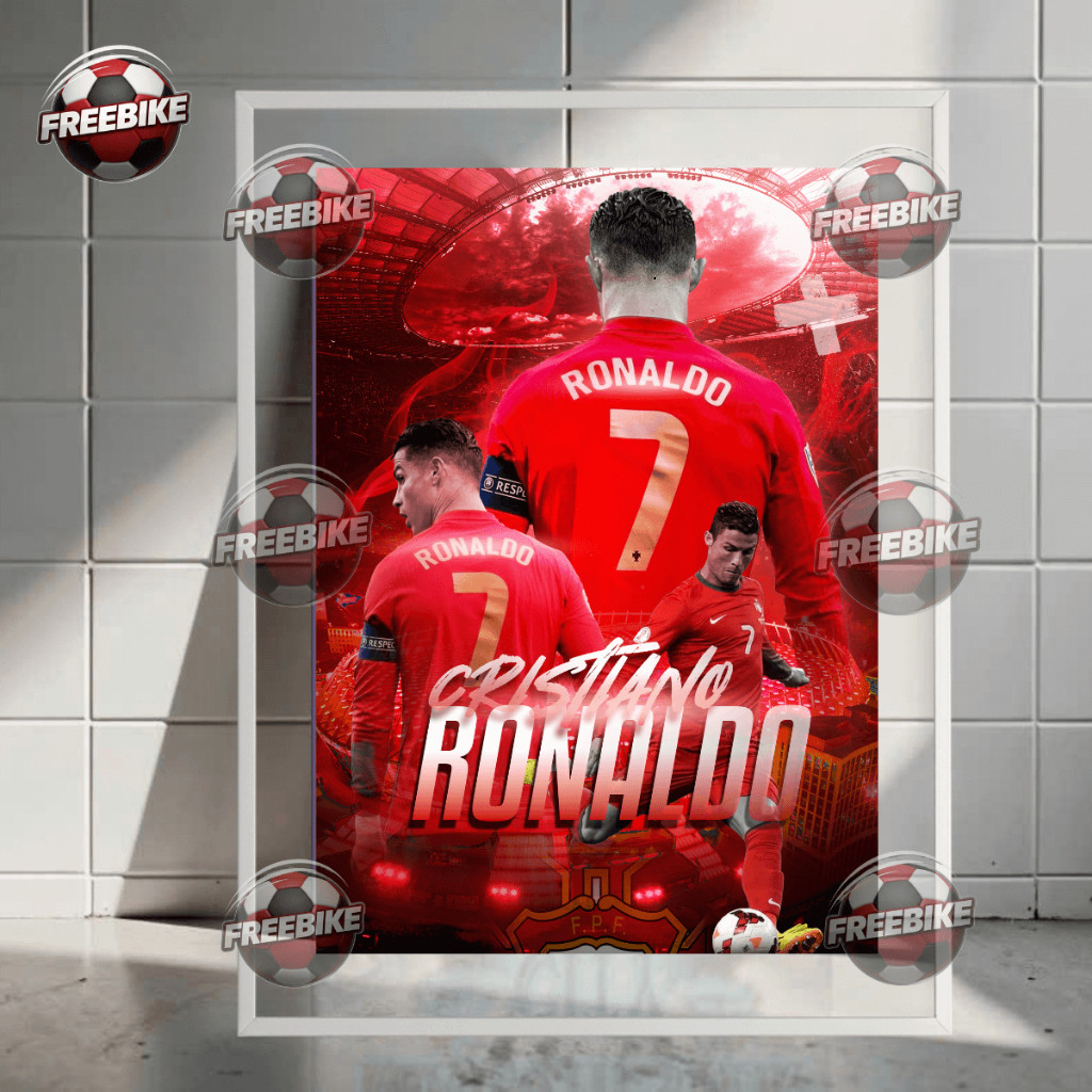 โปสเตอร์ RONALDO พร้อมกรอบแก้วคริสตัลคุณภาพสูง รุ่น 22
