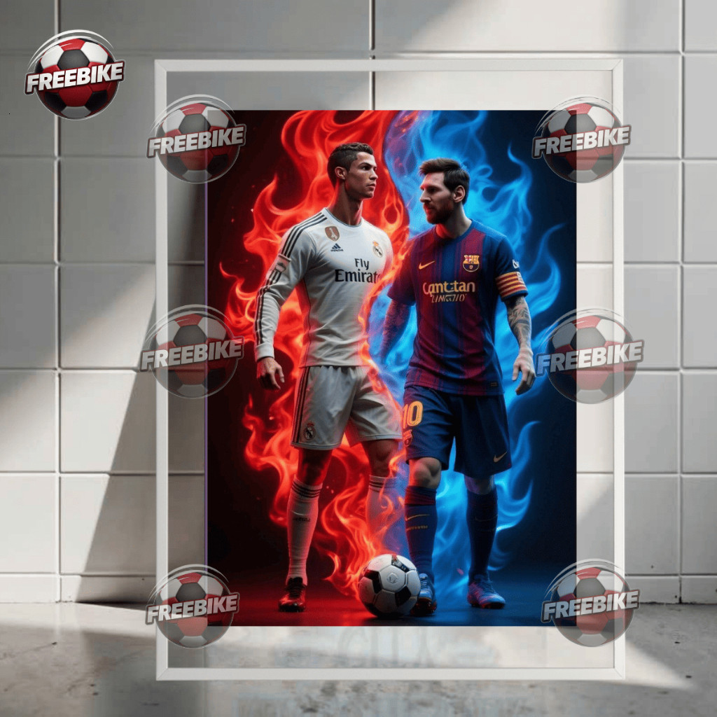 โปสเตอร์ RONALDO พร้อมกระจกคริสตัลคุณภาพสูง รุ่น 19