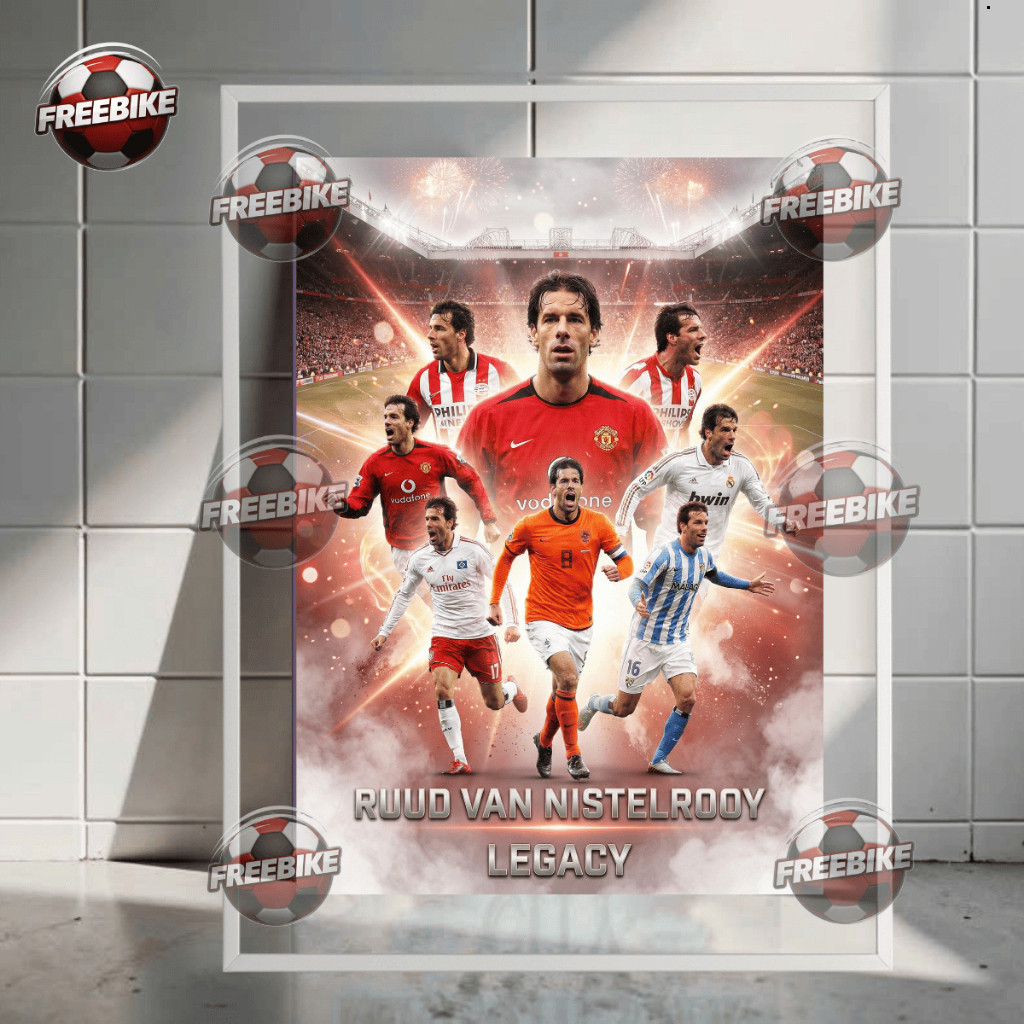 โปสเตอร์ RUUD VAN NISTELROOY พร้อมกรอบแก้วคริสตัลคุณภาพสูง