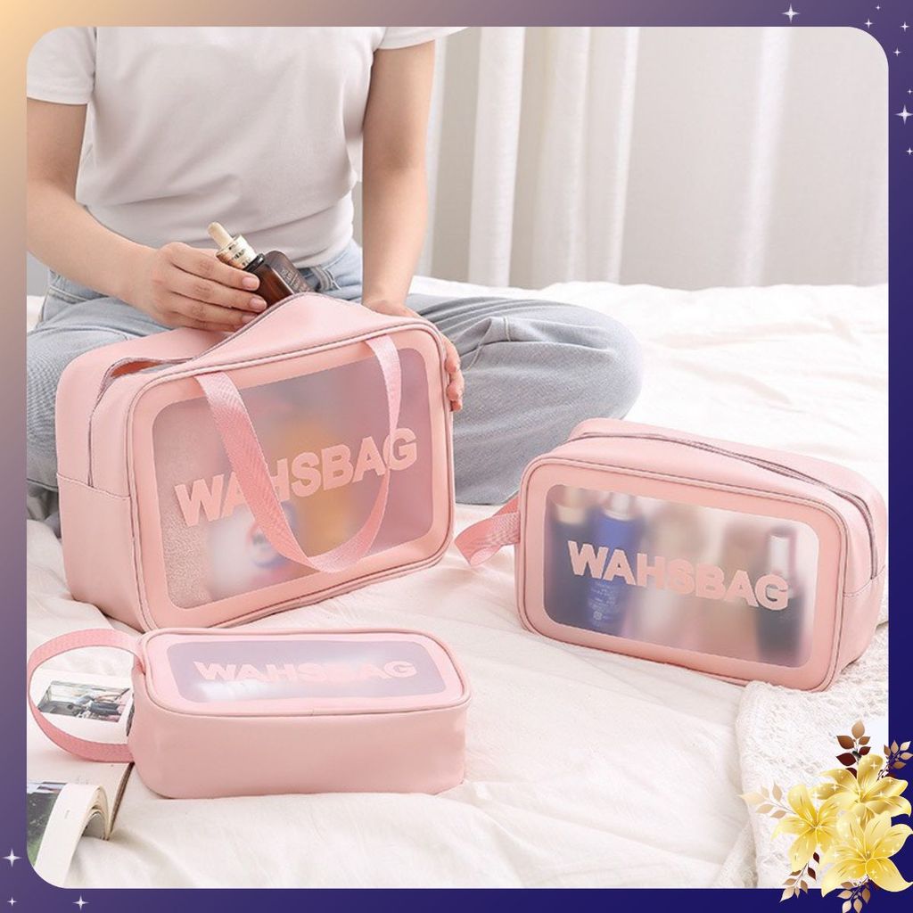 ชุดกระเป๋าเครื่องสําอาง Washbag 3 ชิ้น - กระเป๋าแต่งหน้าหลายขนาด - WASHBAG BAG
