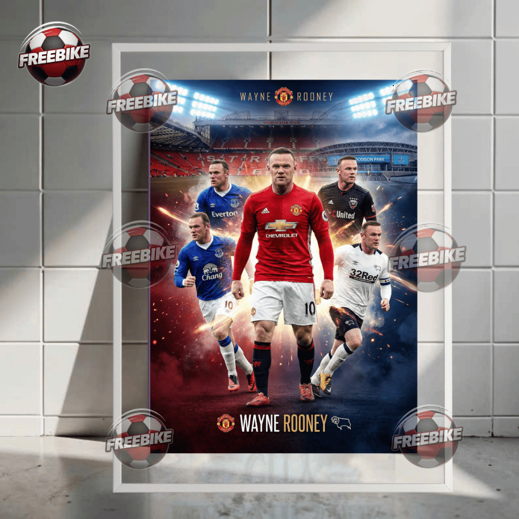 โปสเตอร์ WAYNE ROONEY พร้อมกรอบแก้วคริสตัลคุณภาพสูง รุ่น 3