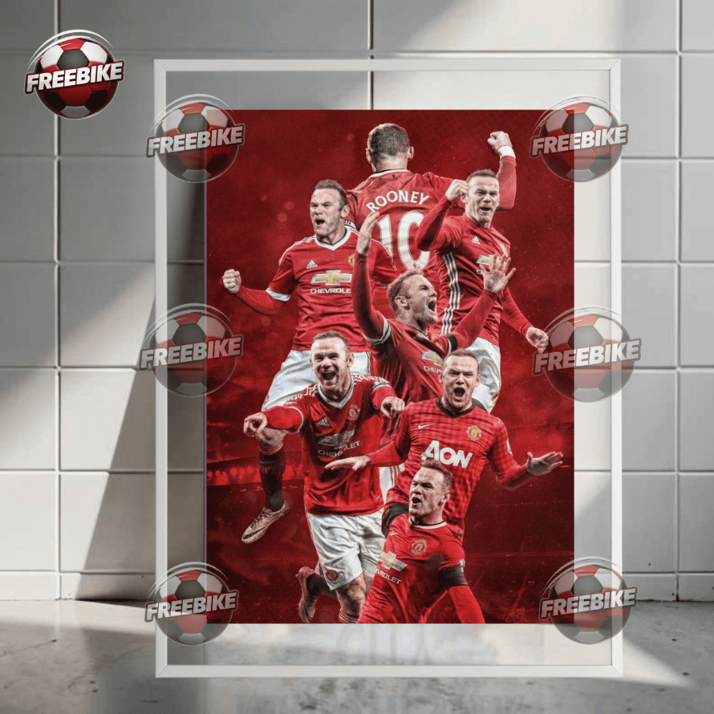 โปสเตอร์ WAYNE ROONEY พร้อมกรอบแก้วคริสตัลคุณภาพสูง รุ่น 4
