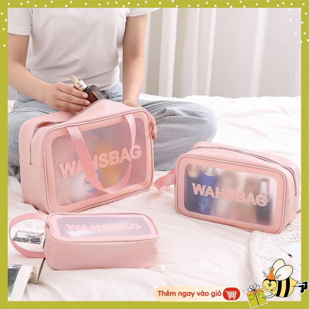 ชุดกระเป๋าเครื่องสําอาง Washbag 3 ชิ้น - กระเป๋าแต่งหน้าหลายขนาด - WASHBAG BAG