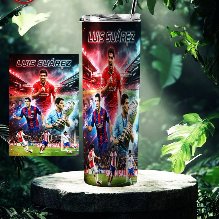 ถ้วยสุขภาพของขวัญพรีเมี่ยมที่พิมพ์ด้วยสแตนเลส LUIS SUAREZ
