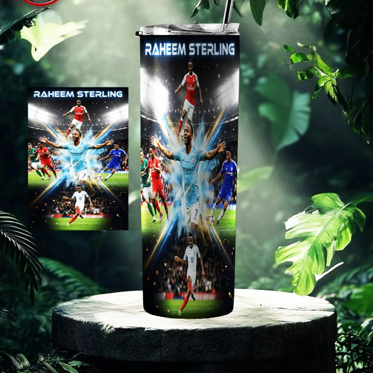 ถ้วยสุขภาพของขวัญพรีเมี่ยมที่ทําจากสแตนเลสพร้อมพิมพ์ลาย RAHEEM STERLING