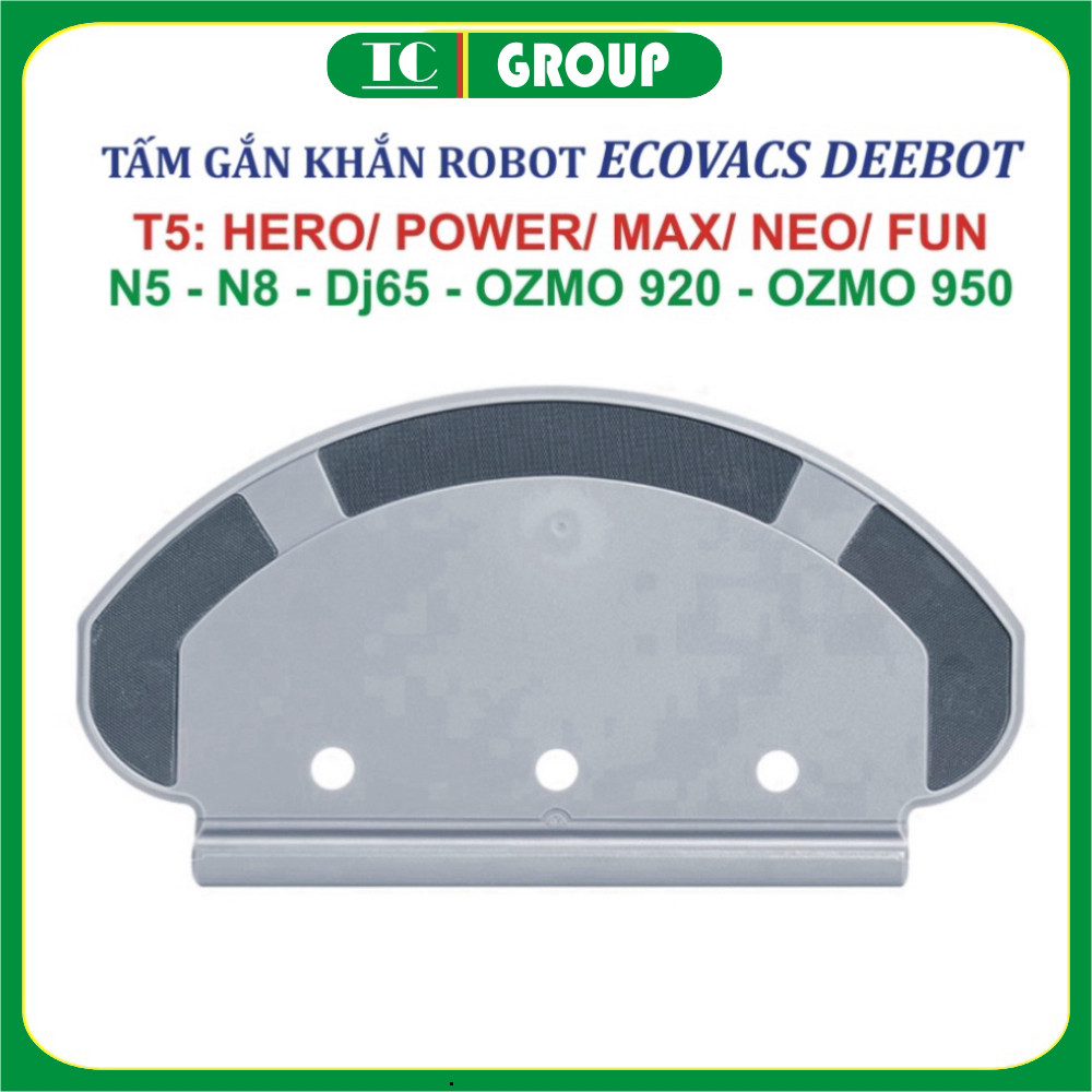 อุปกรณ์เสริมสําหรับผ้าเช็ดและยึดเศษผ้าสําหรับเครื่องดูดฝุ่นหุ่นยนต์ Deebot T5: Hero/ Max/ Power/ Neo