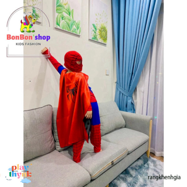 SUPERMAN SUIT WITH HAT FOR CHILDREN จาก 12KG ถึง 33KG