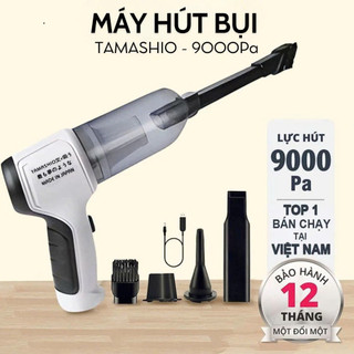 Máy Hút Bụi Cầm Tay TAMASHIO Không Dây Nhật Bản 6 Đầu Hút, Máy Hút Bụi Ô Tô, Giường Nệm BH 12 Tháng