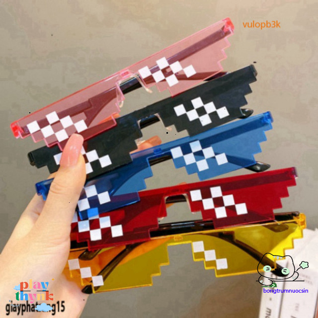 Thug Life Multi-Color Glasses 6 Dots - 5 สี Vibrant เหมาะสําหรับ TikTok Photos and Videos, Minecraft