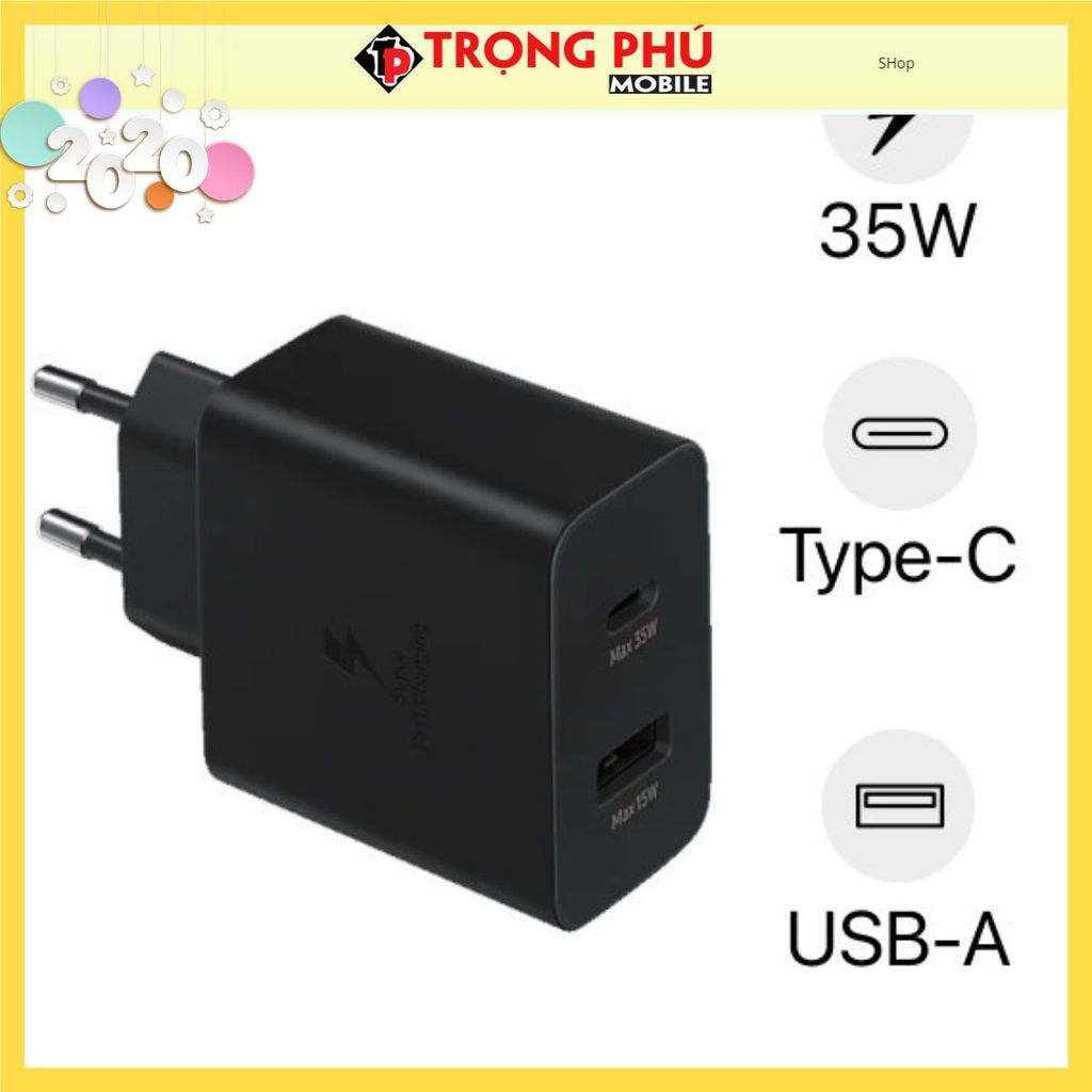 เครื่องชาร์จ 2 พอร์ต 1U1C S22 35w สําหรับ ss - Best selling Shop