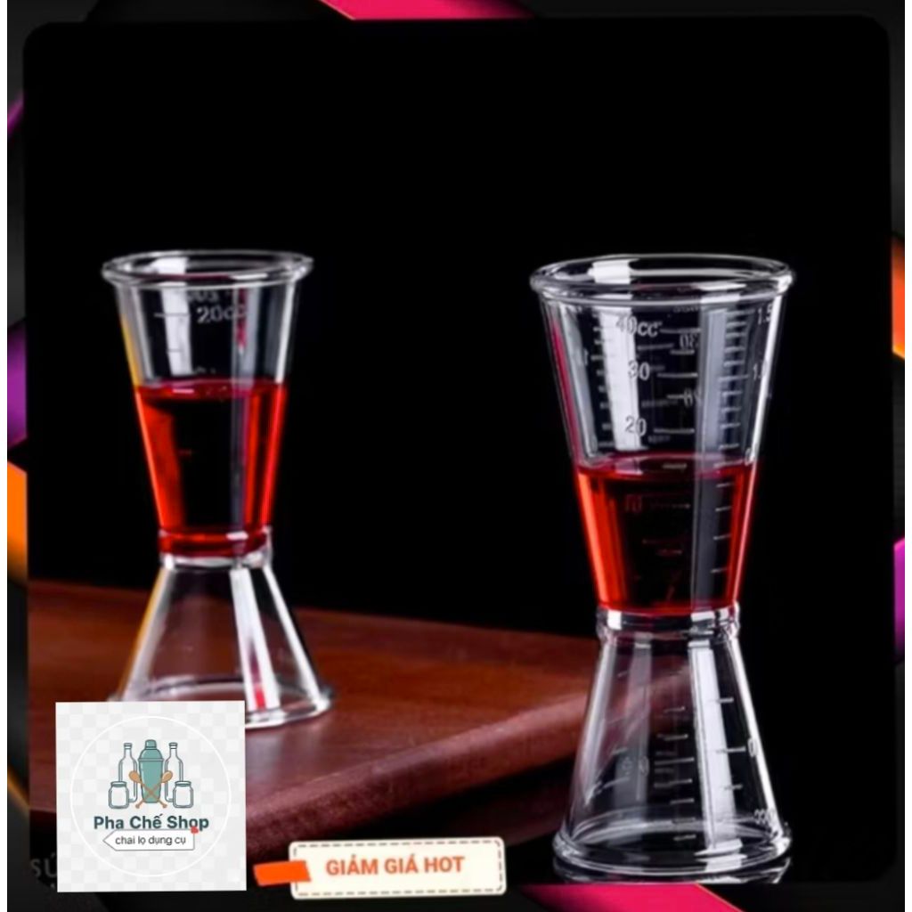 ถ้วยพลาสติก 2 หัว JIGGER MEAชัวร์ – เครื่องมือผสมพลาสติกคงที่