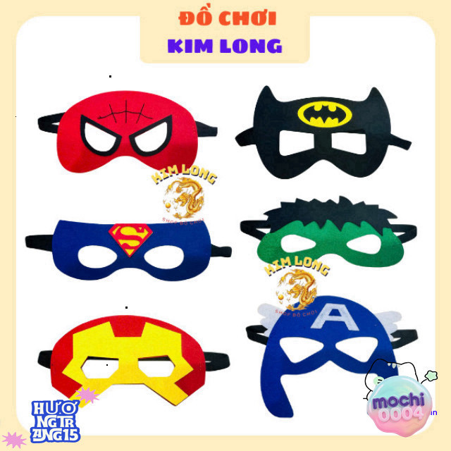 EXCELLENT MASK SET Hero With Iron Man, Hulk, Captain America & Spider-Man!