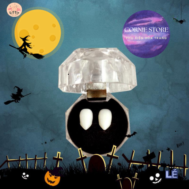"คอสเพลย์ Spooky Fangs, Vampire & Pointed-Toothed Werewolf"