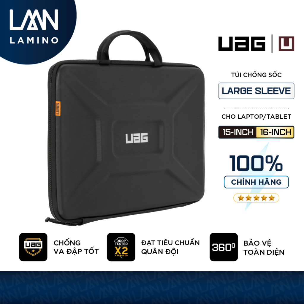 Uag Large Sleeve กระเป๋ากันกระแทกมีหูหิ้วสําหรับ Laptop/Tablet [15-16 นิ้ว]
