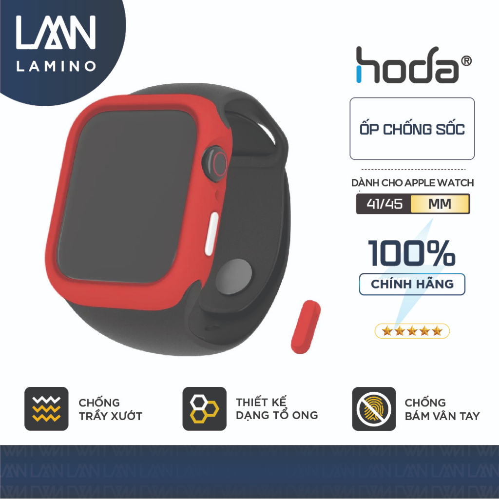 ฟิล์มกันรอยขอบกันกระแทก HODA สําหรับ Apple Watch ขนาด 41/45mm (Series 7/8/9)