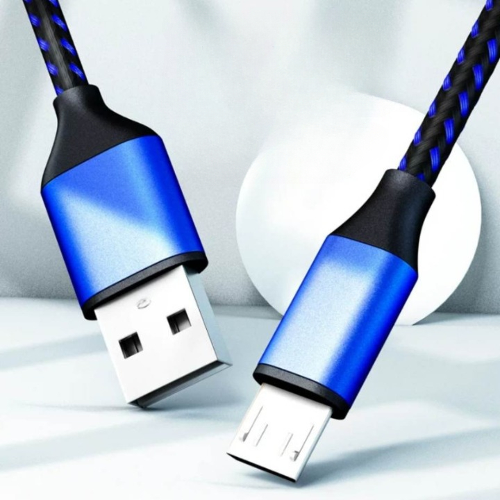 สายชาร์จ Micro USB สายชาร์จ Android oppo xiaomi... ดีไซน์สายถักสําหรับโทรศัพท์ Android