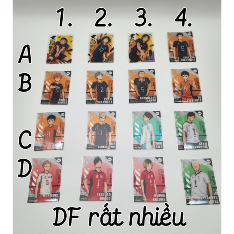 การ์ดมุมธีม Haikyuu!!, HQ, No. 22, DF มีหลาย