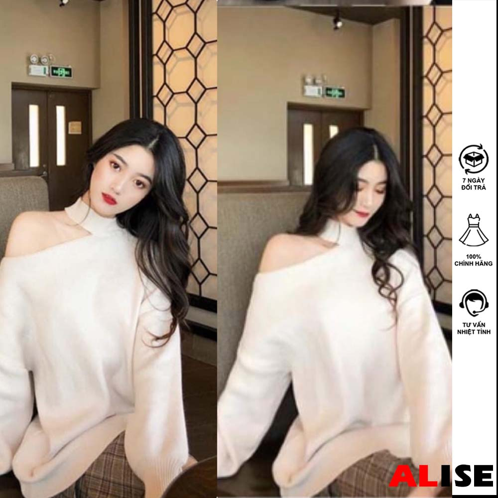 เสื้อสเวตเตอร์เปิดไหล่แขนยาวสุดน่ารัก (รหัส TD42) ALISE AN07