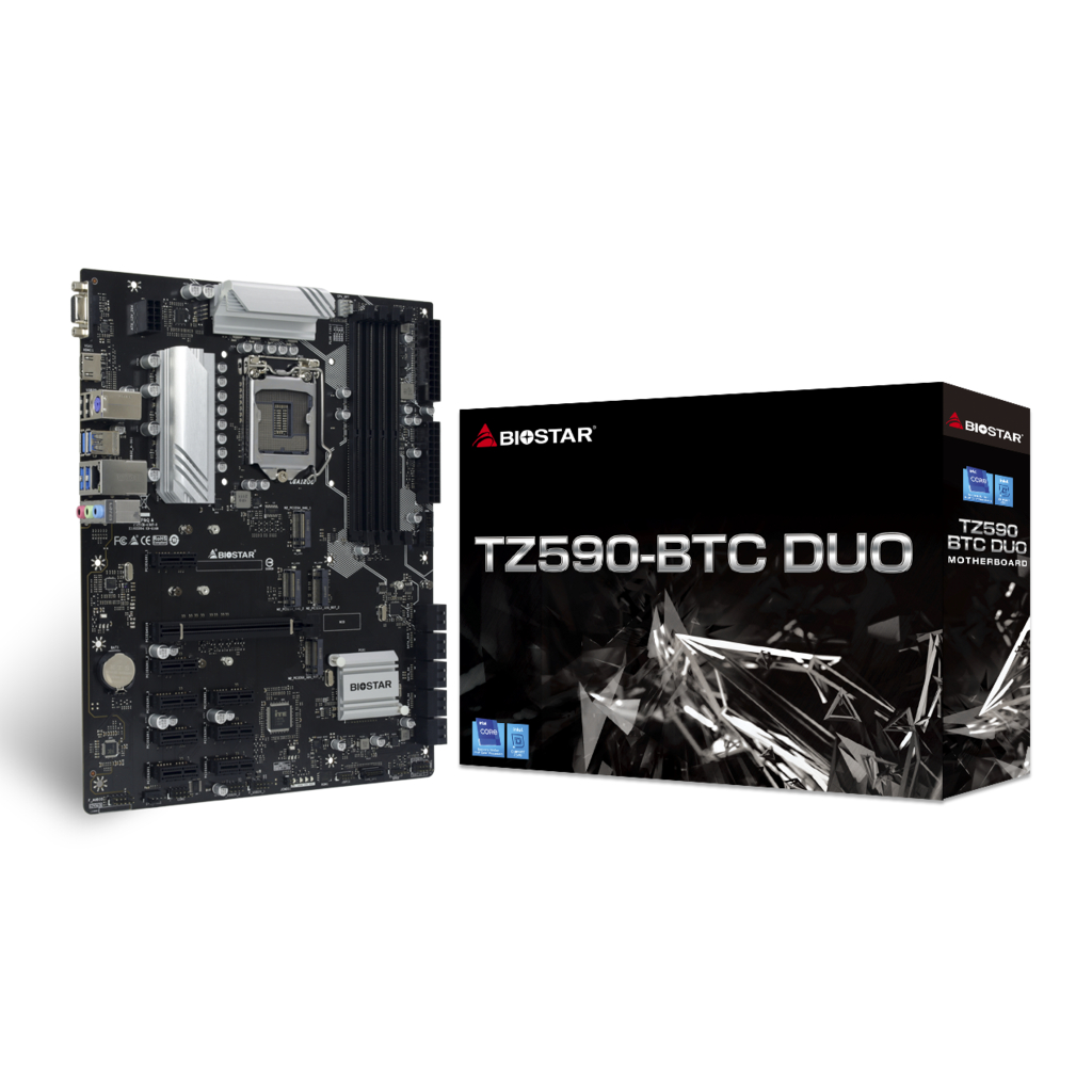 คอมโบหลัก Biostar TZ590-BTC DUO + Cpu g5905 + ram 8g และ SSD 128g