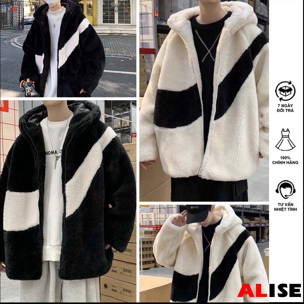 ALISE AK08 เสื้อแจ็คเก็ตผ้าฟลีซ unisex สไตล์เกาหลีน่ารักคุณภาพสูงสําหรับผู้ชายและผู้หญิง