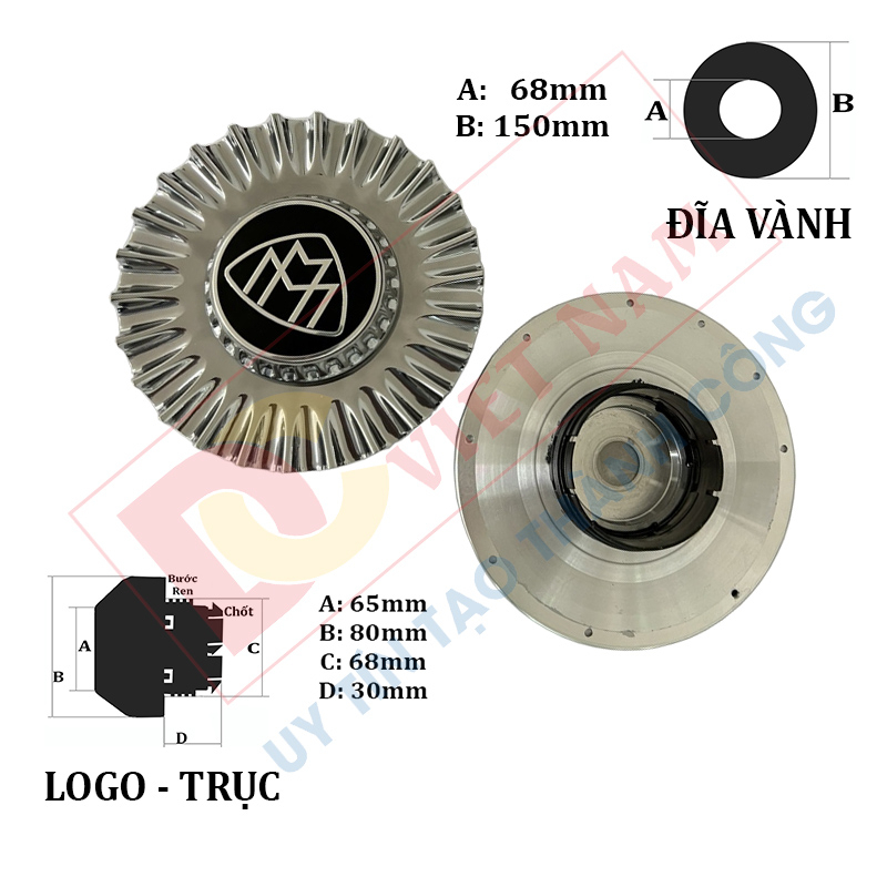 Maybach ZGS-004 ฝาครอบล้อรถและฝาครอบล้อ Logo