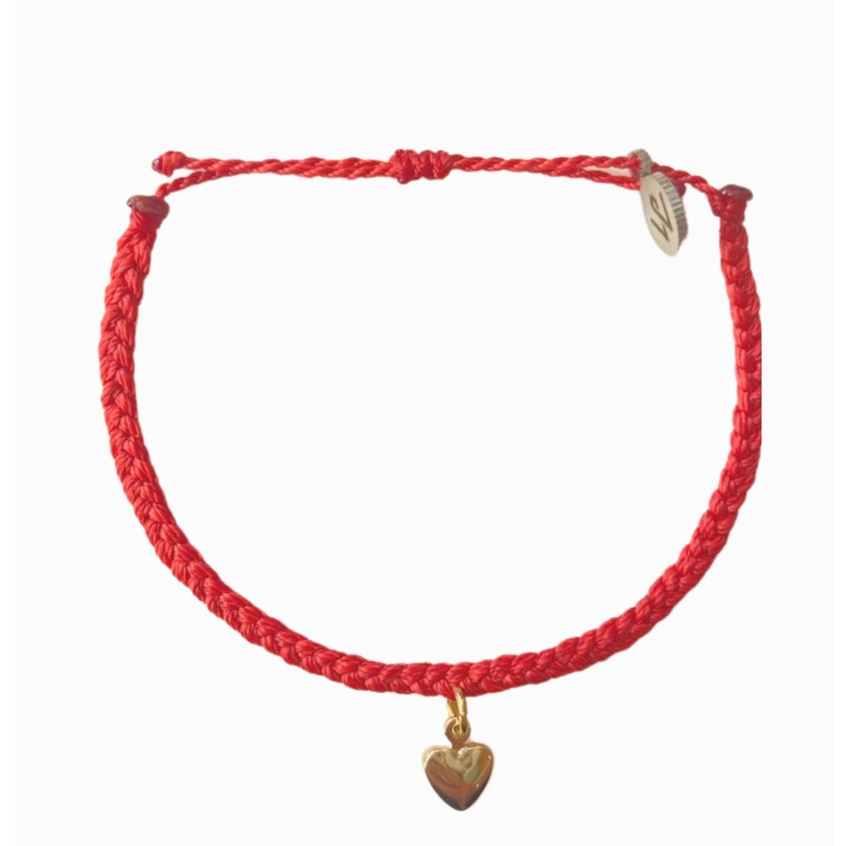 [ไวท์ไลน์] LETITIA สร้อยข้อมือถักสีแดงแข็ง (มีขนาดเท้า)