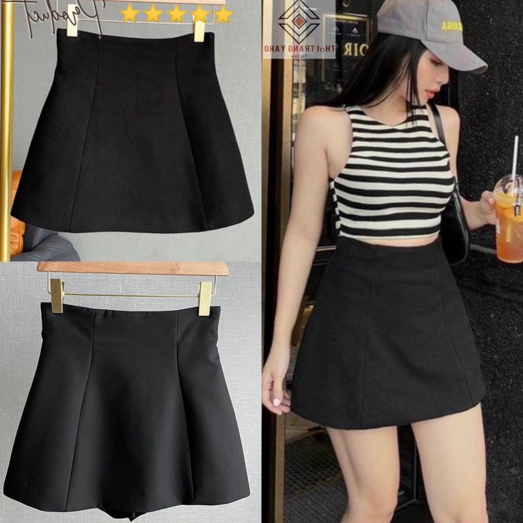 สูง RISE A-LINE SKIRT กับ BEES EMBROIDERED ในชุดซอฟท์ STRETCH KAKI ขนาดใหญ่ MA128