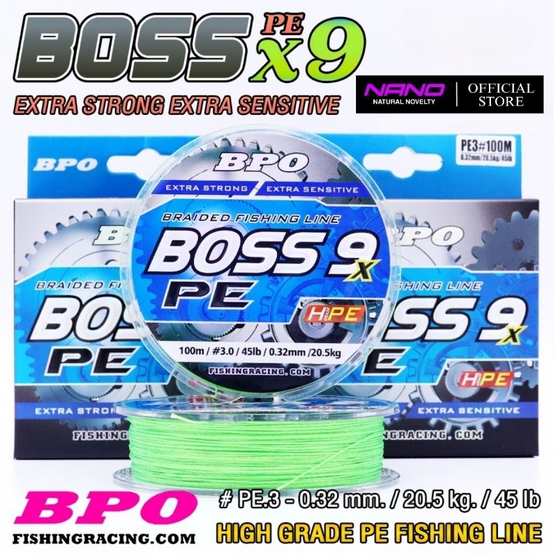 BPO BOSS PE X9 FISHING LINE (100ม./ม้วน)