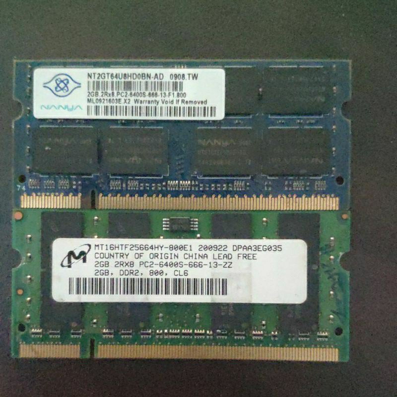 แล็ปท็อป Ram DDR2 2GB BUST 666 800
