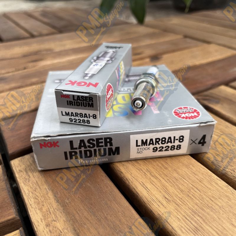 หัวเทียน NGK Lazer Iridium LMAR8AI-8 สําหรับ BMW 1600B, GT, GTL, K61, K48 (ราคา 1)