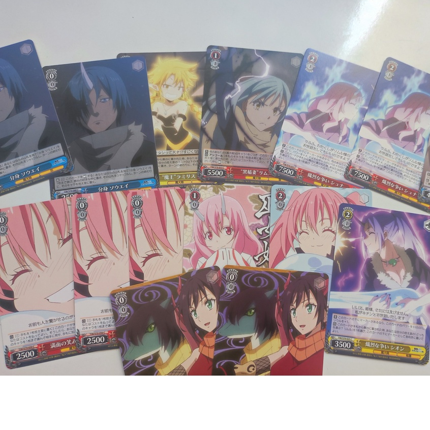[GS FUNNY SHOP] การ์ด Weiss Schwarz 1 ใบกลับชาติมาเกิดเป็นสไลม์ - Shion/Rimuru/Milim