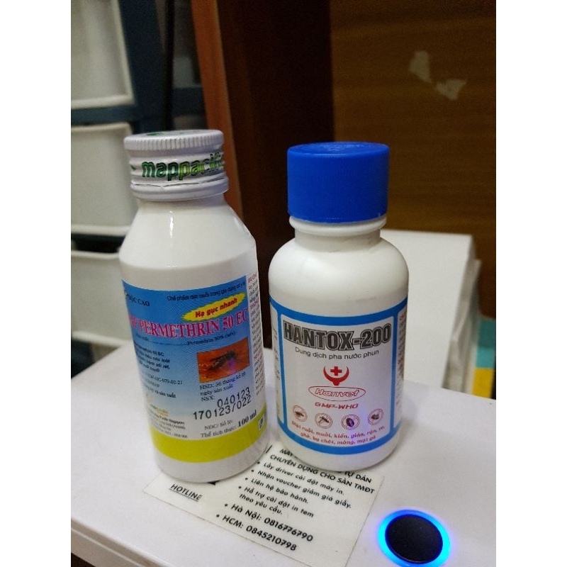 Hantox- 200 100ml +Ma permethrin 100ml .คู่หูฆ่าหมัด