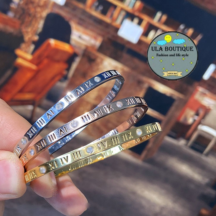 Dw Ver1 กําไลข้อมือตัวเลขโรมัน ULA SHOP สําหรับคู่รัก สไตล์บุคลิกภาพ VT4