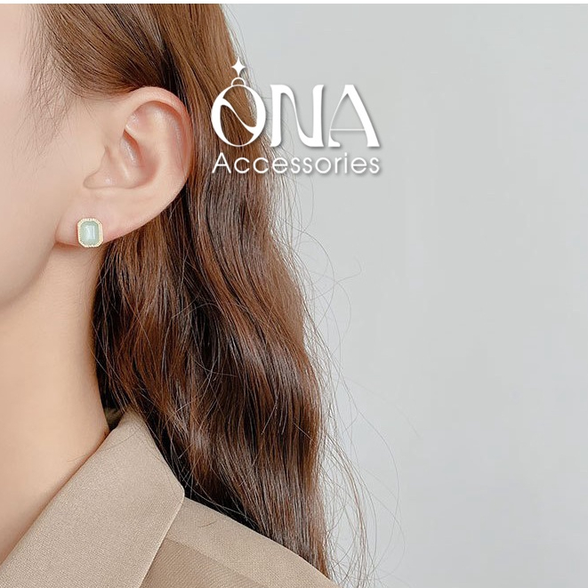 ONA ACCESSORIÊS ต่างหูเงินผู้หญิง ต่างหูเงินผู้หญิงหรูหรา - KT9