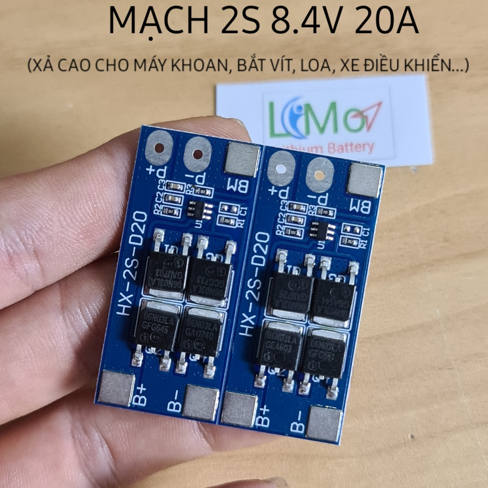 2S 20A 4fet วงจรคายสูงใช้ปิดแบตเตอรี่ไขควงแบตเตอรี่สว่าน... Lion 18650 2S 8.4V วงจรป้องกันการปล่อยแบ