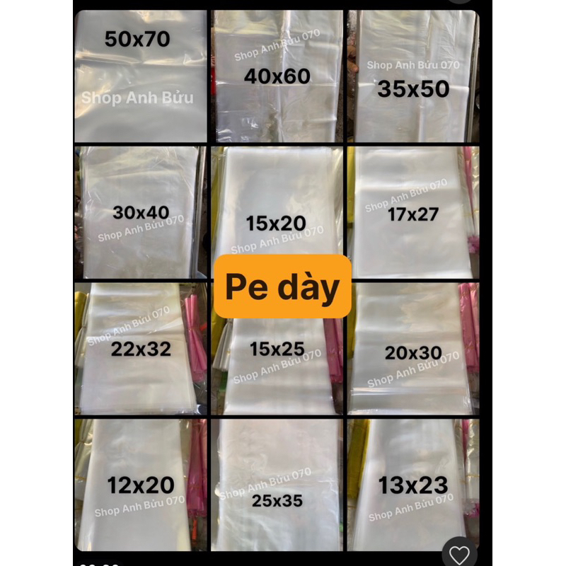 [Q11] 1KG NILON-PE BAG (ชนิดยืดหยุ่นหนาโปร่งแสง) ALL SIZES