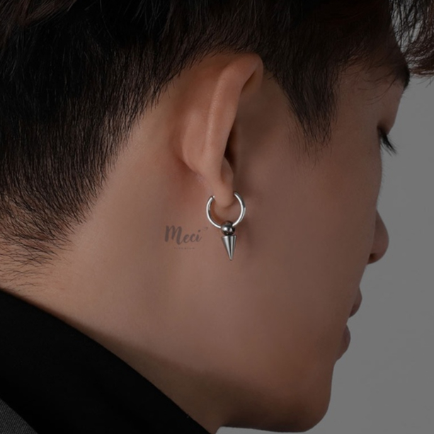 ต่างหูไทเทเนียมสแตนเลสสําหรับผู้ชายและผู้หญิงทรงกลมสตั๊ดเรียบ ไม่จํากัดเพศ | MECI TITANIUM KM3