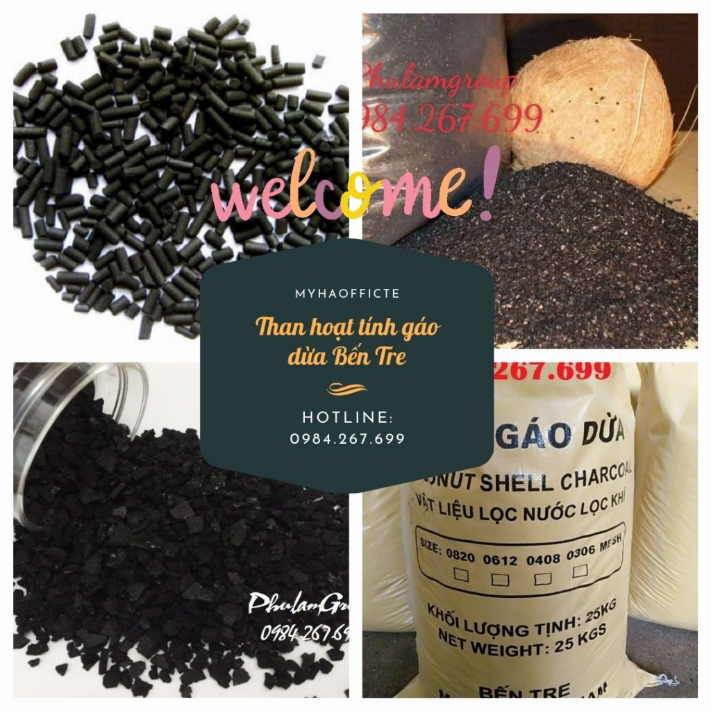 BEN TRE COCONUT ACTIVATED CHARCOAL 0.5กก. และ 1กก.