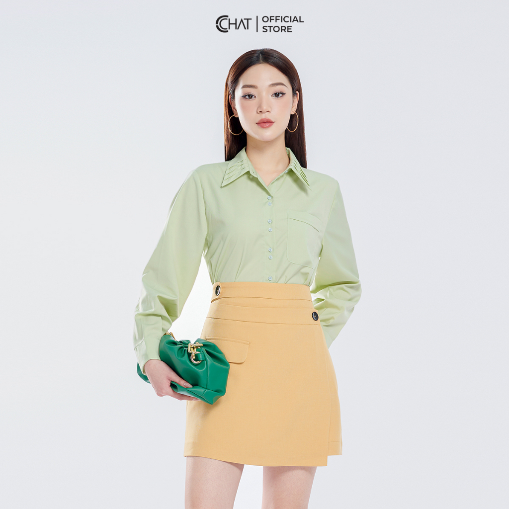 เสื้อคอปกใบไม้ผู้หญิงวัสดุดิบคุณภาพสูง 13sdt2005เซนต์